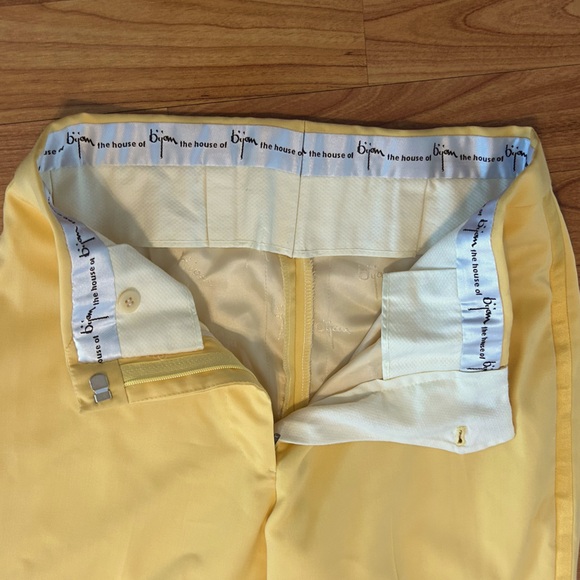 House of bijan classic yellow ankle length trouser men’s size xs - Picture 7 of 7